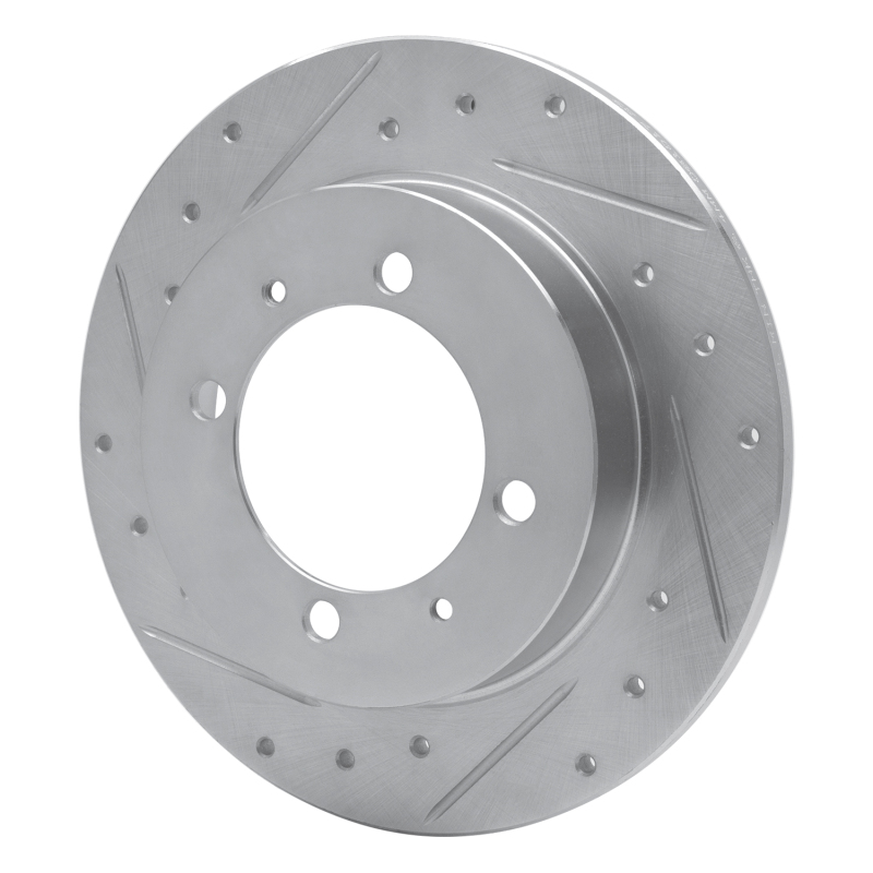 Mitsubishi Space Star Brake Rotor (1) - Rear Left - R1 Concepts - Drilled & Slotted - Silver - `00-`07